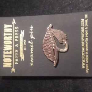 Noteworthy Enamel fly fishing hat Pin or coat pin outdoorsman fly fishing pin